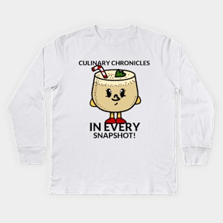 Food bloggers culinary chronicles Kids Long Sleeve T-Shirt